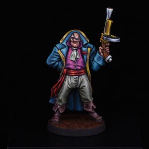 Hand-Painted Bossman Kastel Miniature: Rum and Bones Pirate Captain