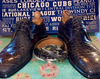 Mauri Alligator Shoes SZ9 and Mauri Alligator Belt - Etsy display picture 1