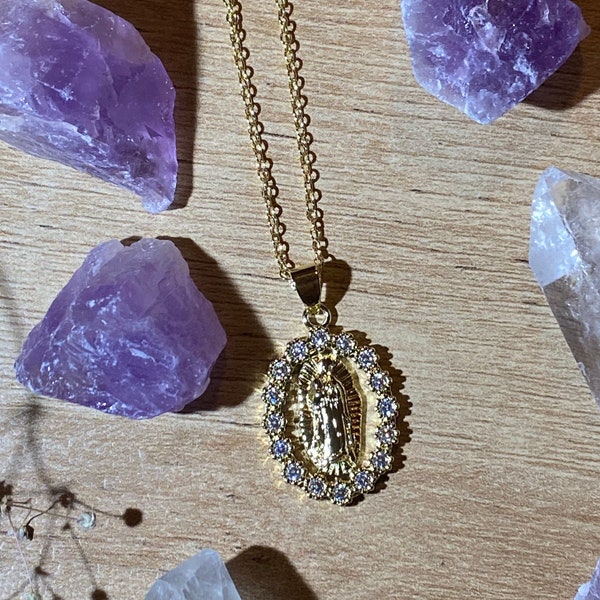 Gold Virgin Mary Necklace - Free gift with purchase