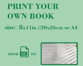 stampa il tuo libro cartaceo in formato 8x11 pollici (20x26 cm)