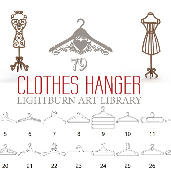 79 Clothes Hanger Lightburn Art Library Coat Hanger, Clothing Hanger, Wire Hanger