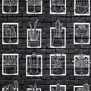16 Svg Dxf Cactus Wall Art Decor para Laser Metal Madeira Gravar Cricut Papel Corte