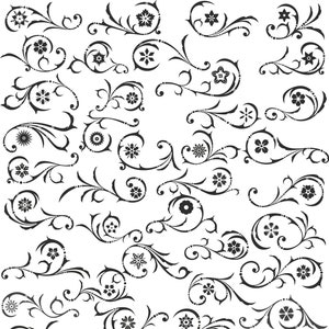 770 SVG DXF scroll bloem ornamentbundel voor Lightburn Laser Engrave Art Library (Lbart)