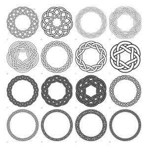 157 SVG Dxf Keltisch rond patroon ornamentbundel lasergravure silhouet