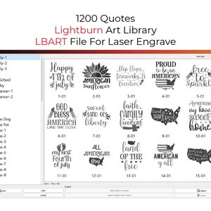 1200 Quote Designs Lightburn Art Library (.Lbart) Files for Laser Engrave (Cat Dog Fall Funny Halloween Mother Nurse School Teacher Wedding)
