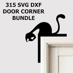 315 deurhoektopper SVG DXF-bundel met index | Lasergesneden decoratieve hoeken | LightBurn Lbart-vijl voor hout/acryl-CNC
