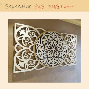 Blumen-Wand-Dekor SVG PNG DXF Blumen-Panel-Trennmuster für Cricut Silhouette Laser-Metall-Holz-Schnitt-Gravur-Wandschablone