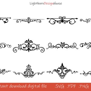 104 SVG Png Pdf Dxf Corner Pattern Border Frames Bundle Laser - Etsy ...