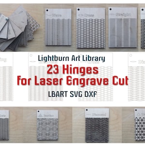 23 Hinges Bundle SVG DXF PDF For Laser Engrave Cut