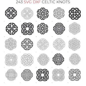 243 SVG Dxf Keltische knopen bundel lasergraveren silhouet