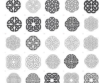 243 SVG DXF Celtic Knots Bundle for Laser Engrave, CNC Cricut Silhouette Decorative Knot Design Digital Download