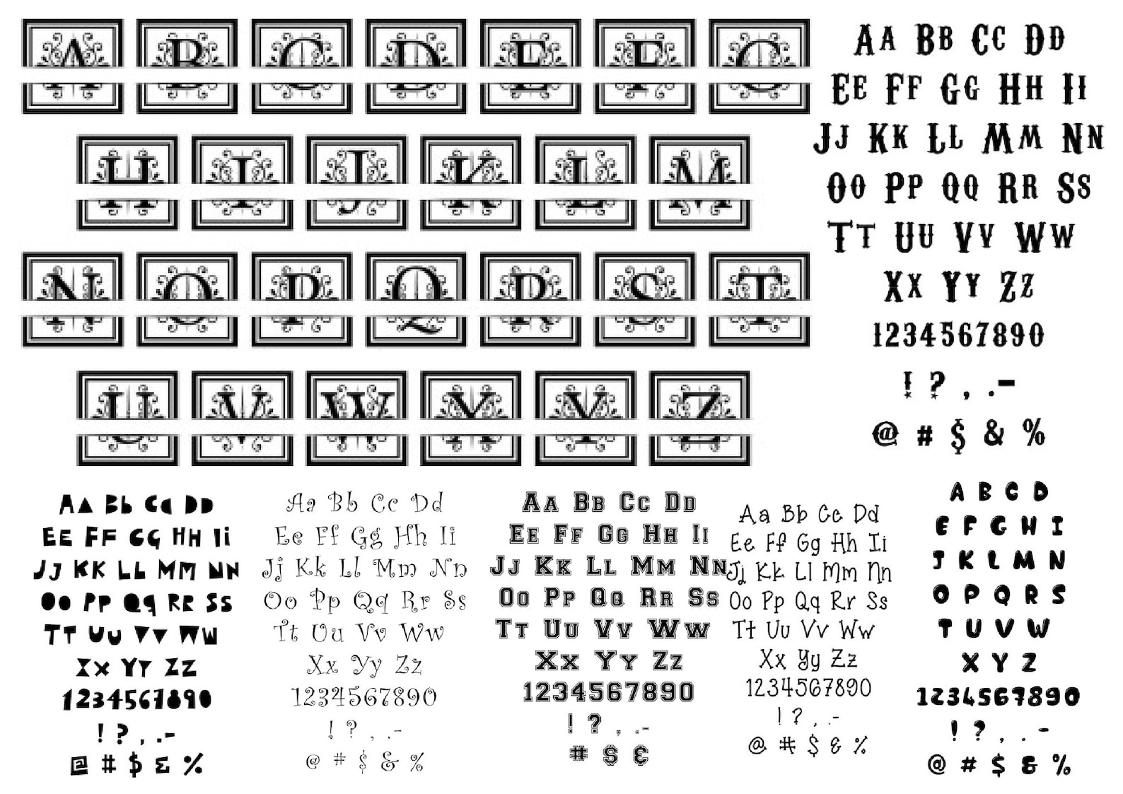 4000 Monogram Bundle Lightburn Art Library Lbart File Frames Etsy UK