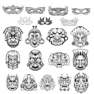 20 SVG Dxf Masken Laser gravieren Dateien
