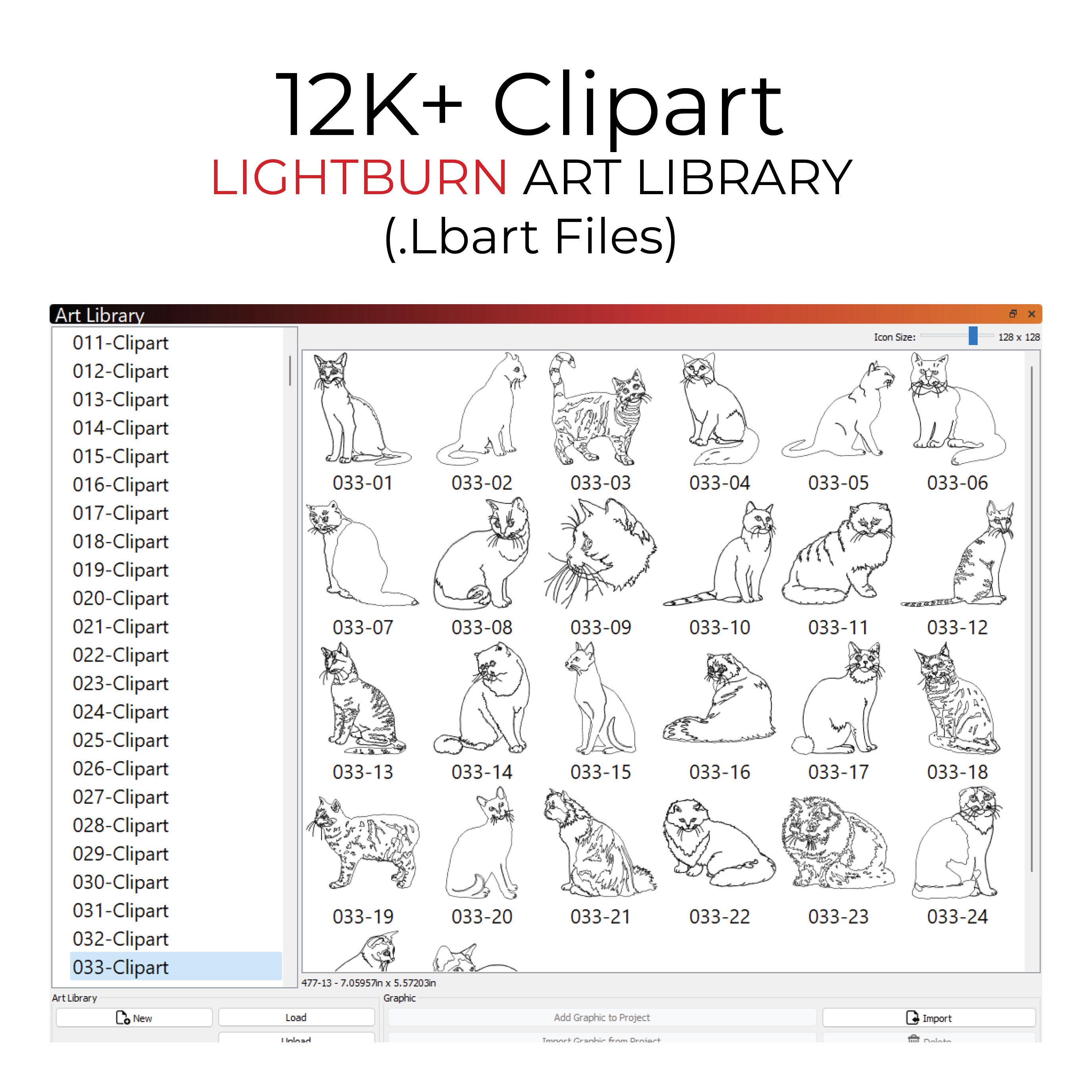 12K Clipart Lightburn Art Library LBART SVG DXF Files for Laser Engrave ...