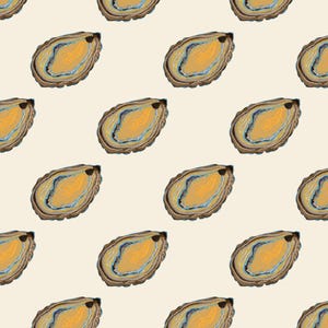 Patrón abstracto de ostras repetidas sin costuras, archivo digital para uso comercial, patrón de conchas costeras, patrón bohemio playero de verano sin costuras