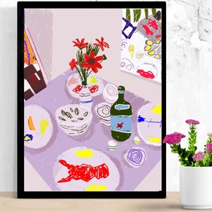 Still Life Wall Art Printable ,Kitchen Wall Art, Food Wall Art image 1