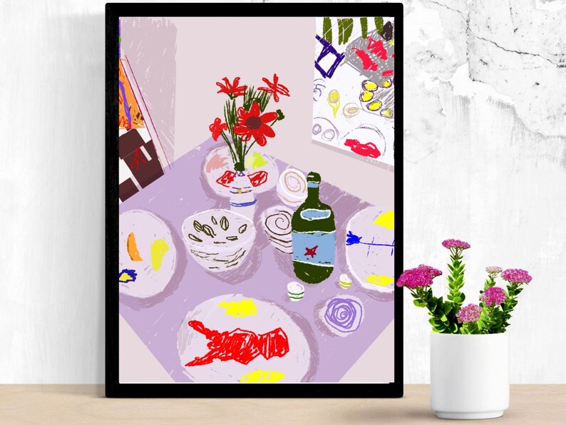 Still Life Wall Art Printable ,Kitchen Wall Art, Food Wall Art image 1