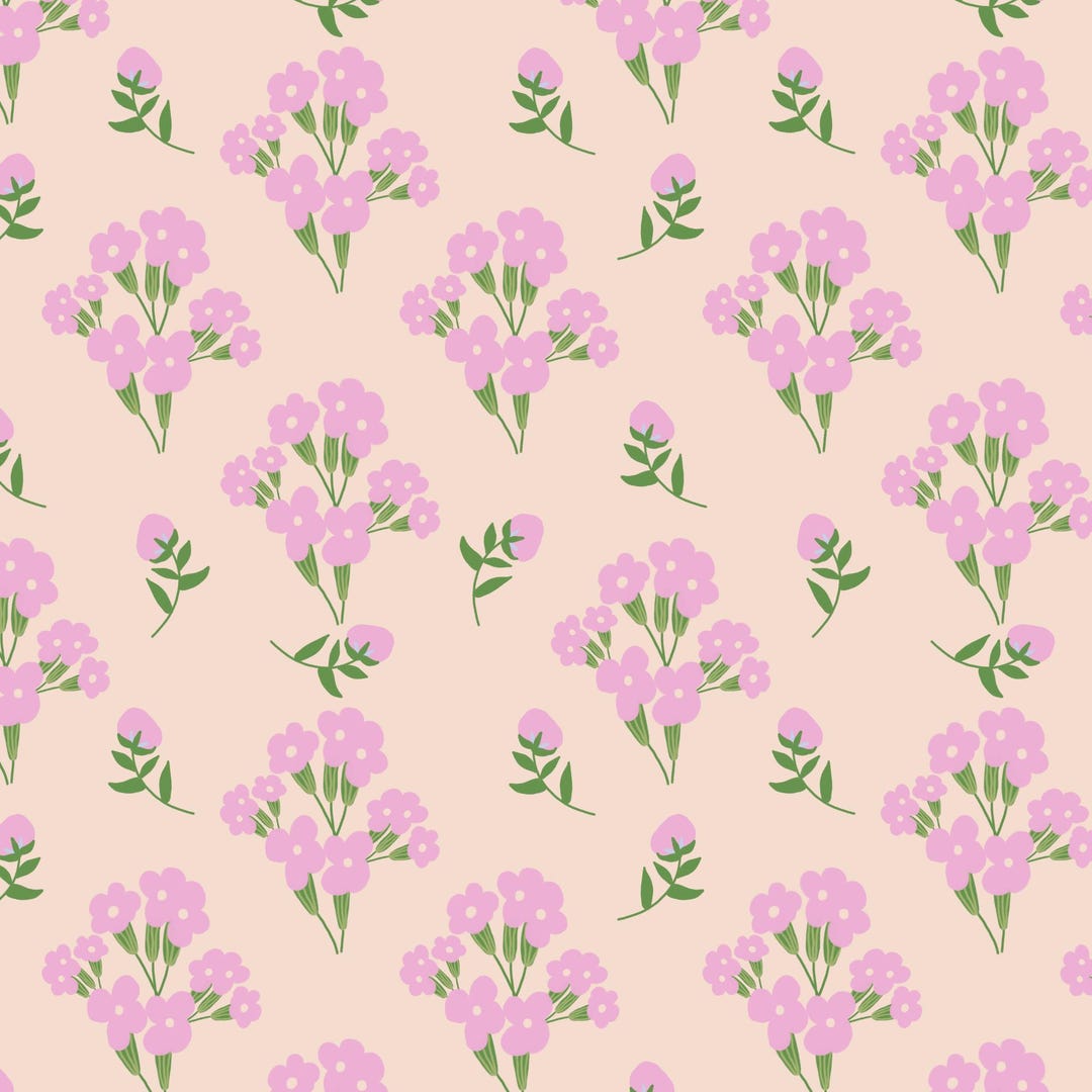 Pink Floral Seamless Repeating Pattern, Digital File for Commercial Use ...