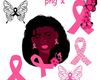 Butterflies Breast Cancer diva Png, Breast Cancer png, Cancer Awareness png, October Awareness Month, Pink Cancer Ribbon Instant Download