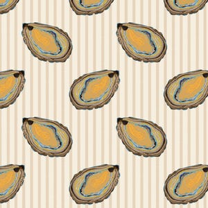 Motif répétitif sans couture de rayures d'huître, fichier numérique pour un usage commercial, motif de coquillages de mer côtière, motif sans couture de plage d'été de Boho