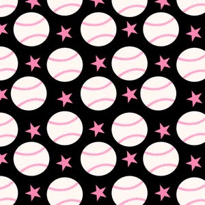 Honkbal naadloos herhalend patroon, girly honkbal naadloos bestand digitaal papier, herhalingspatroon voor commercieel gebruik, ambachtelijke levering digitaal