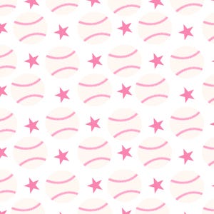 Motivo ripetuto senza soluzione di continuità con baseball rosa, carta digitale senza soluzione di continuità con baseball femminile, motivo ripetuto per uso commerciale, fornitura di artigianato digitale