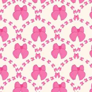Roze coquette strikken naadloos herhalend patroon, coquette digitaal papier, herhalingspatroon voor commercieel gebruik, ambachtelijke levering digitale download