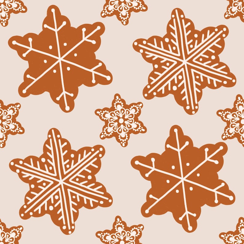 Cookies Christmas Seamless Repeating Pattern, Gingerbread Pattern PNG ...
