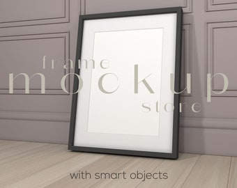 Black Frame Mockup, Mockup Frame, Panelling Mockup, Mockup for Prints, Natural Light, Photoshop, Mockup Poster, Print Mockup, Frame with Mat