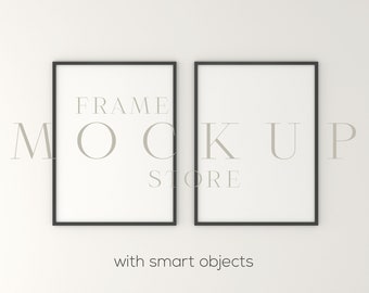 Frame Mockup, Black Frame Mockup, Mockup for Two Frames, Simple Frame Mockup, Mockup Frame, Frame Set, Minimalist Mockup, Mockup Poster