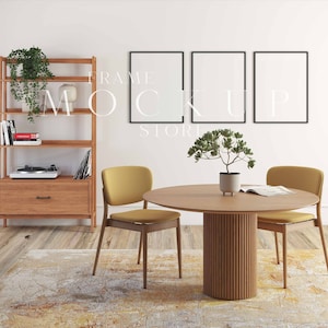 Frame Mockup, Mid Century Modern Mockup, 3 Frame Mockup, Dining Room Mockup, Black Frame Mockup, Gallery Wall Mockup, Kitchen Mockup