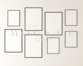 Frame Mockup, Gallery Frame Mockup, Black Frame Mockup, Mockup Frame, Wall Art Mockup, Mockup Poster, Print Mockup, Photoshop Frame Mockup