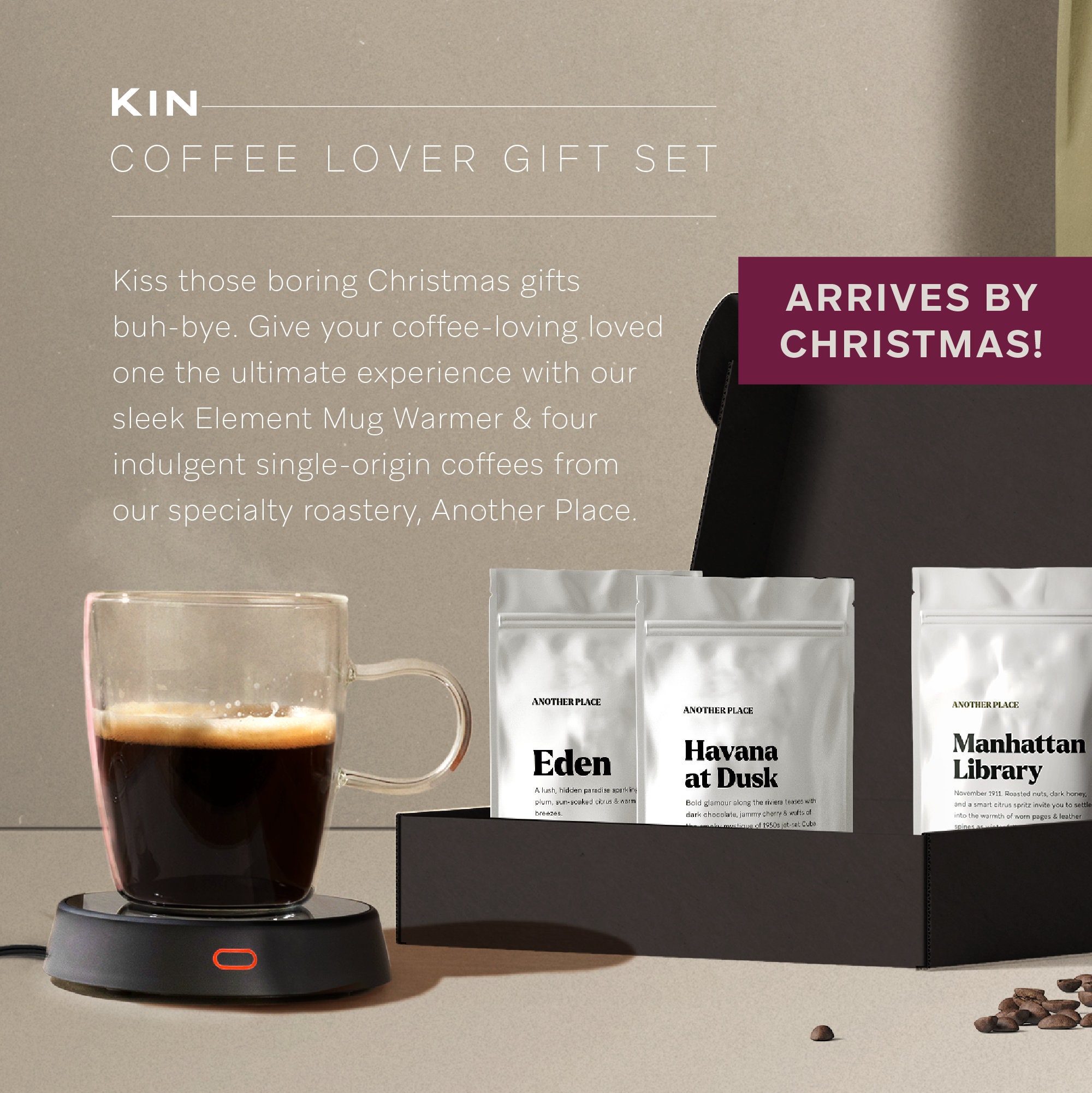Ultimate Gift for Coffee Lovers Premium Coffee Mug Warmer & 4