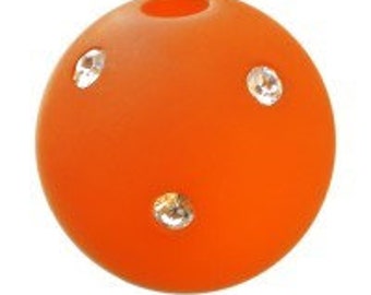 Perle Polaris avec strass orange 16 mm - Polaris Elements - Perle Polaris - 1613