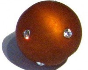 Perle Polaris avec strass marron foncé 16 mm - Polaris Elements - Perle Polaris - 1606