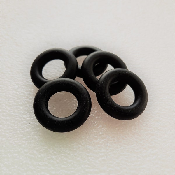 Kunststoff O-Ring - Gurtschlaufe - Makrameering - Plastikring Acrylring schwarz -  17.101