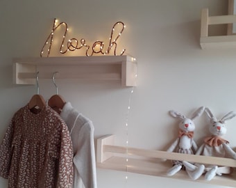 Naamlampje, Nachtlampje incl. Timer - Gepersonaliseerd, Babykamer Musthave > in goud, koper of zwart, Kraamcadeau, babykamer decoratie