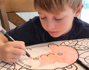 SAMPLES Coloritsy ANIMALS Coloring Peel & Stick Murals Black and White Graphic for Coloring Wallpaper Zentangles Doodles for coloring