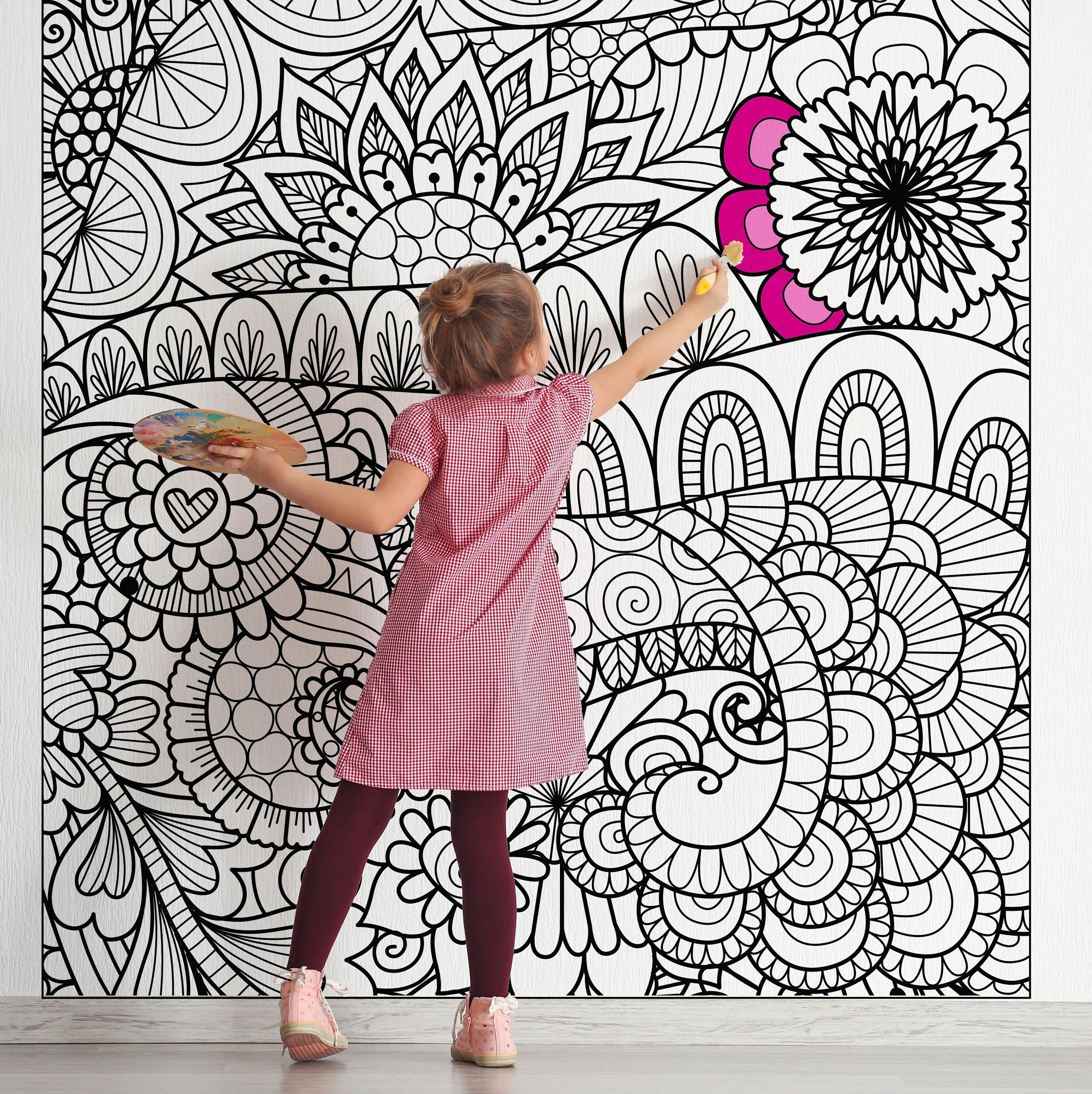 Coloring Wallpaper  Coloring Murals  Murals Your Way