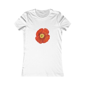 Poppy Tee, Floral Shirt, Women&#39;s Graphic Tee, Colorful Flower Top, Spring Fashion, Summer Tshirt, Casual Wear