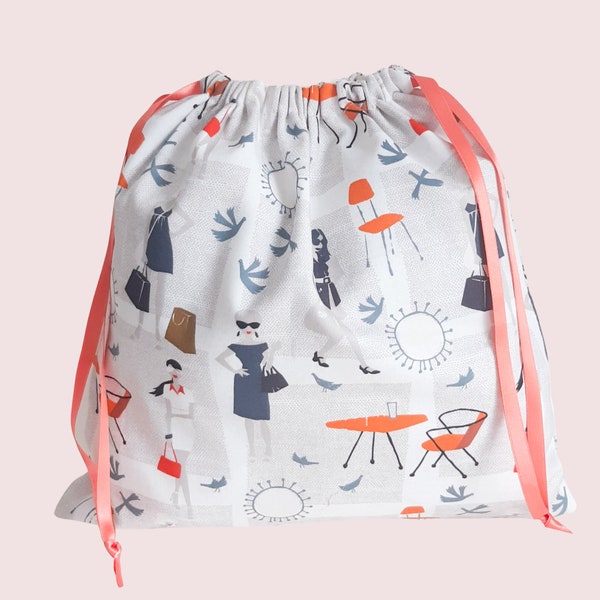 Pochon tissu, sac de rangement lingerie pour femmes