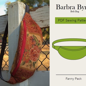 Belt Bag Sewing Pattern | Fanny Pack Pattern | Hip Bag Pattern | Adjustable Cross Body Bag | Digital PDF Sewing Pattern | Small & Large