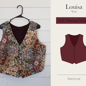 Tapestry Vest Pattern | Waistcoat Pattern | Digital PDF Sewing Pattern | Sizes 6-24 | Vest Pattern | Instant Download