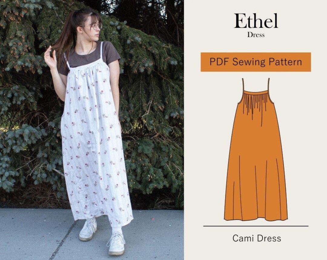 Cami Dress Sewing Pattern Comfy Everyday Dress Pattern - Etsy