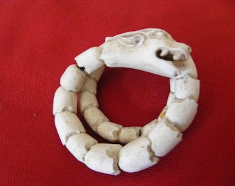 antique carved bone bracelet, very rare, good antique condition