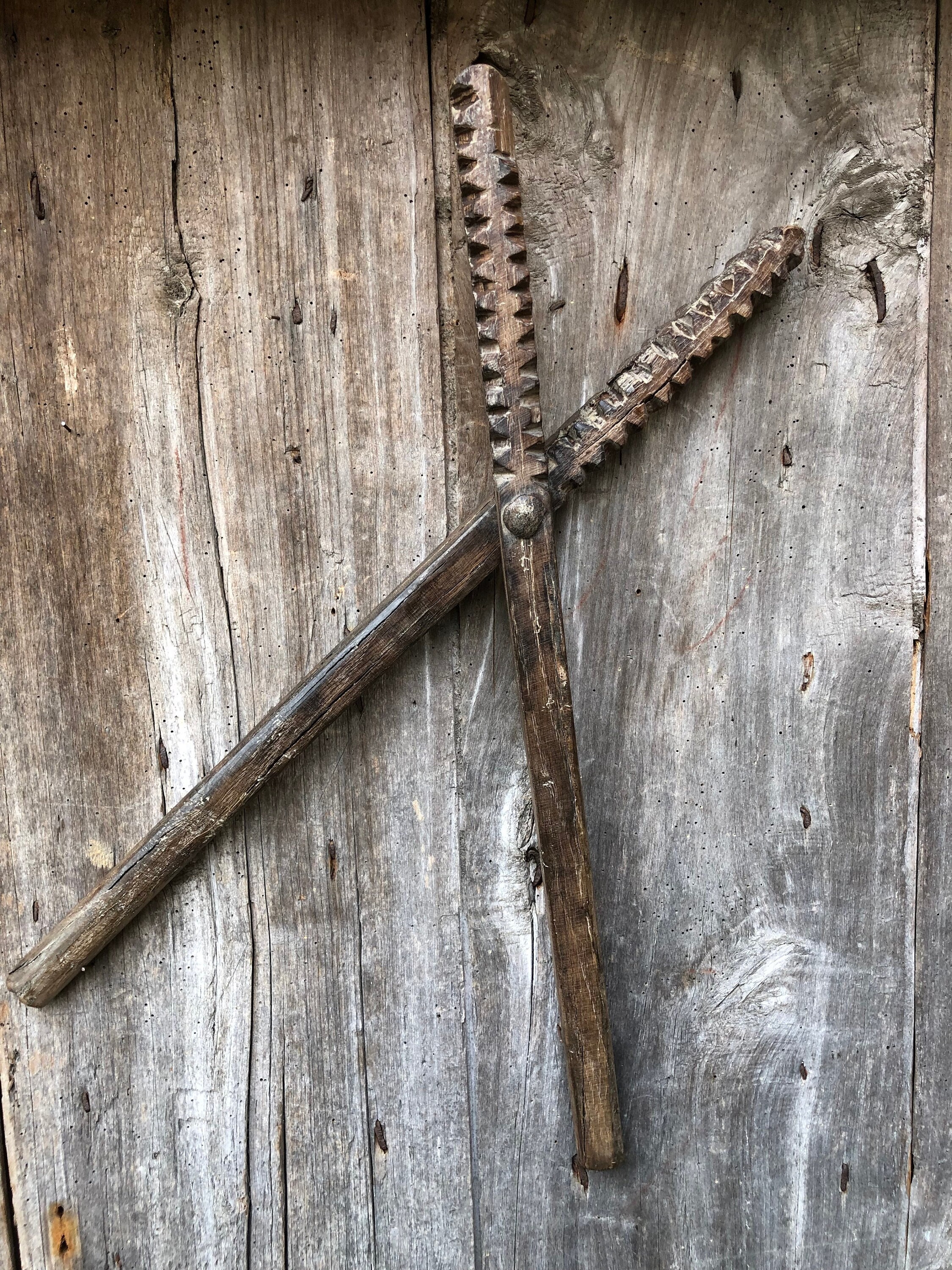 Français Pinces à Châtaignier Antiques, Outil de Châtaignier