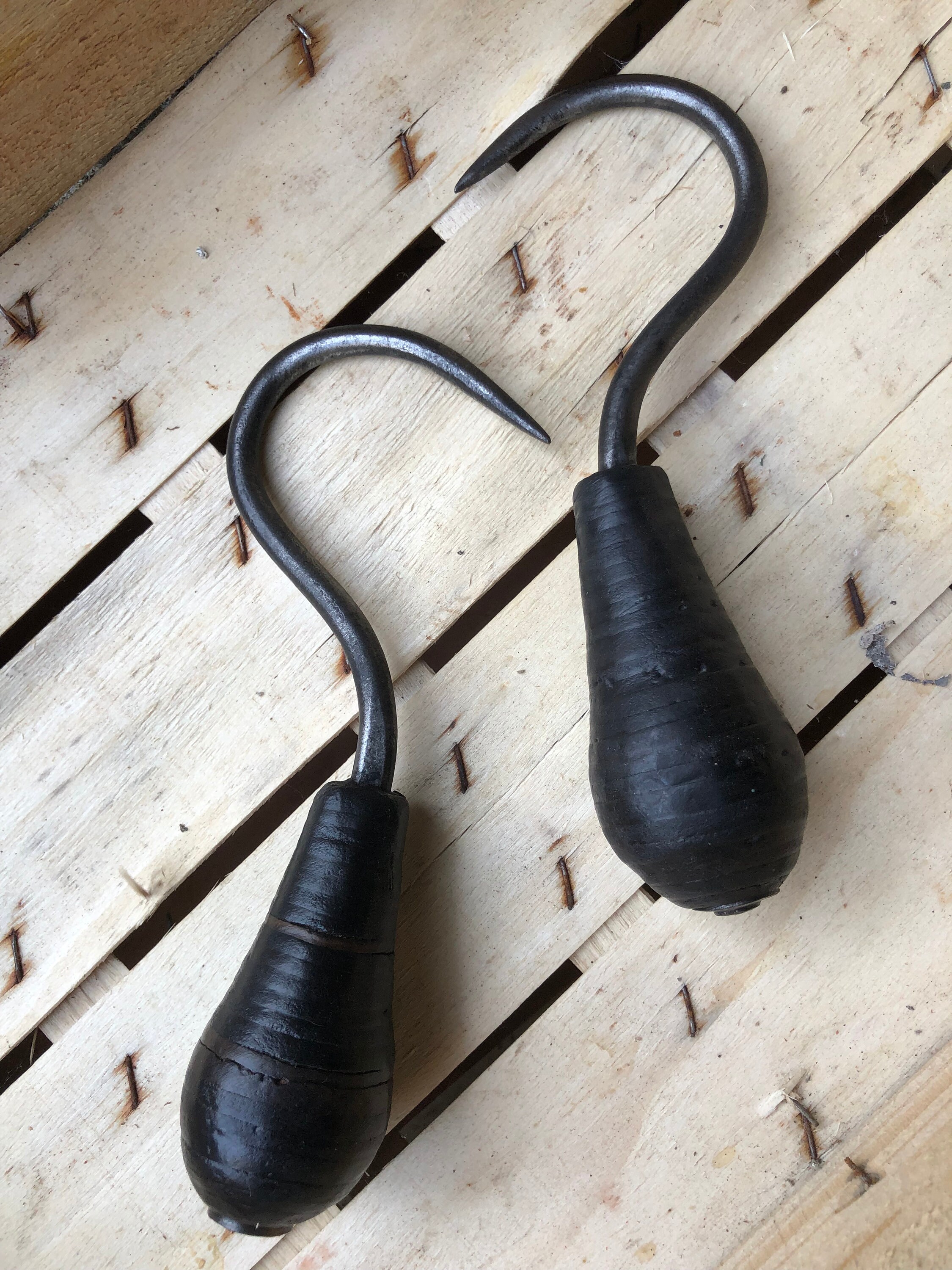 Crochets à Balles, Crochets Foin Vintage, Français Très Bel État