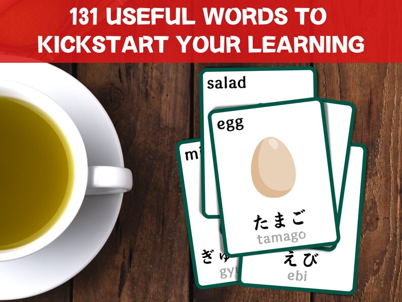 Beginner Japanese Flashcard Set Learn Japanese Starter Etsy