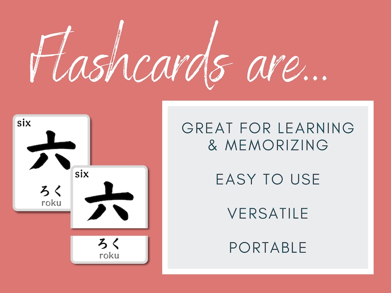 Japanese Kanji Number Flashcards Japanese Printable Numbers Etsy