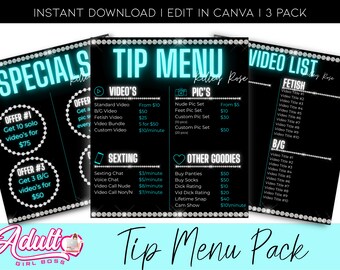 Onlyfans Tip Menu - Etsy